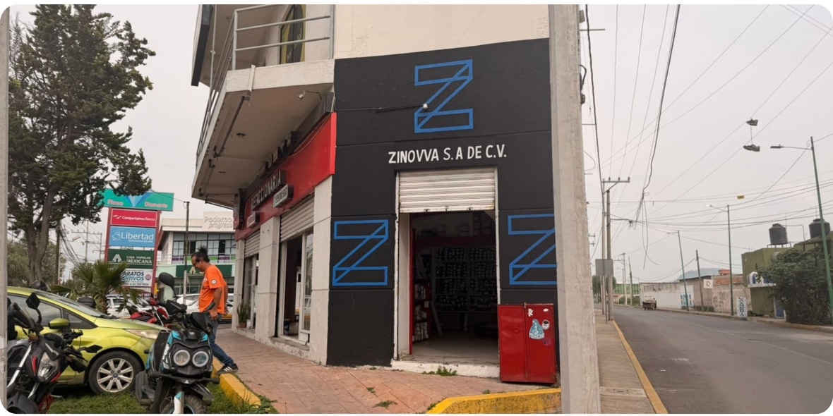Punto de distribución de ZINOVVA S.A. DE C.V.